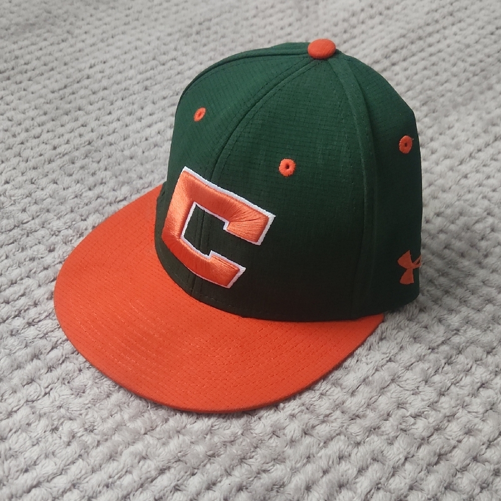 Under Armour Dark Green and Bright Orange Cap